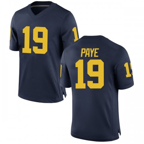 Kwity Paye Michigan Wolverines Men's NCAA #19 Navy Game Brand Jordan College Stitched Football Jersey CYF2454WO